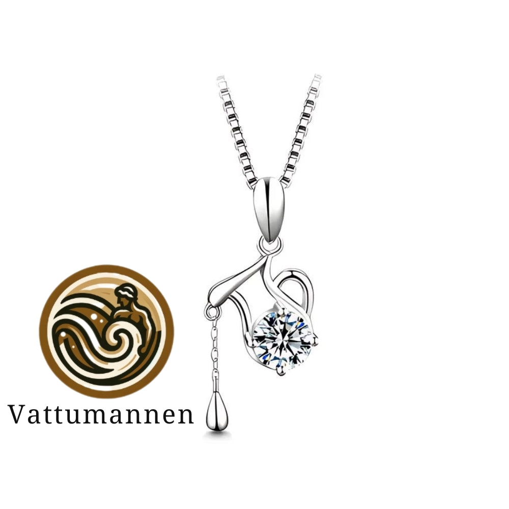 Halsband i Äkta Silver - Zodiakens Glans